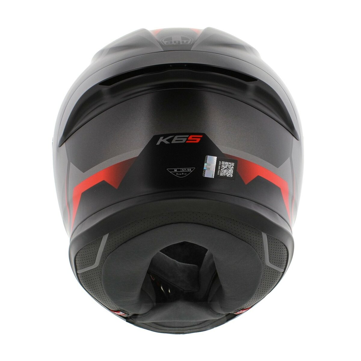 AGV K6 S Karve helmet matt black grey red
