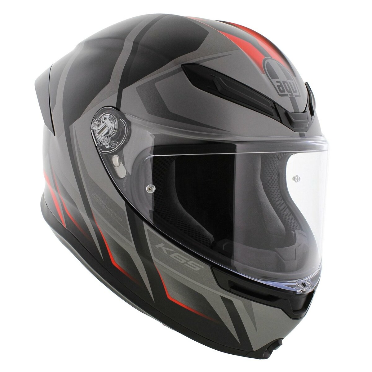 AGV K6 S Karve helmet matt black grey red