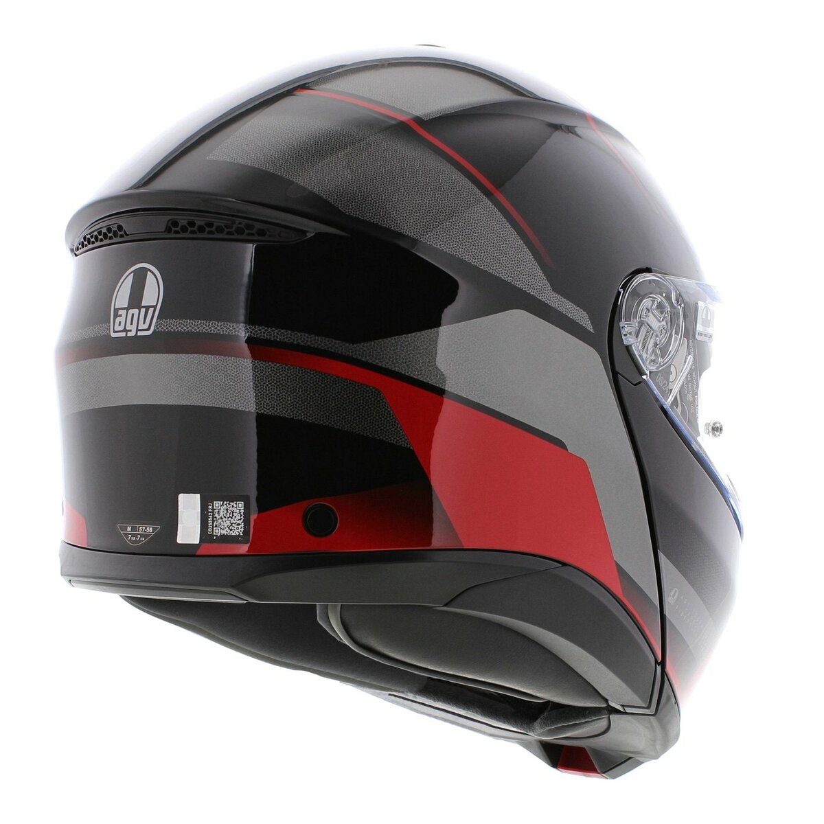 AGV Tourmodular Perception modular helmet gloss black grey red