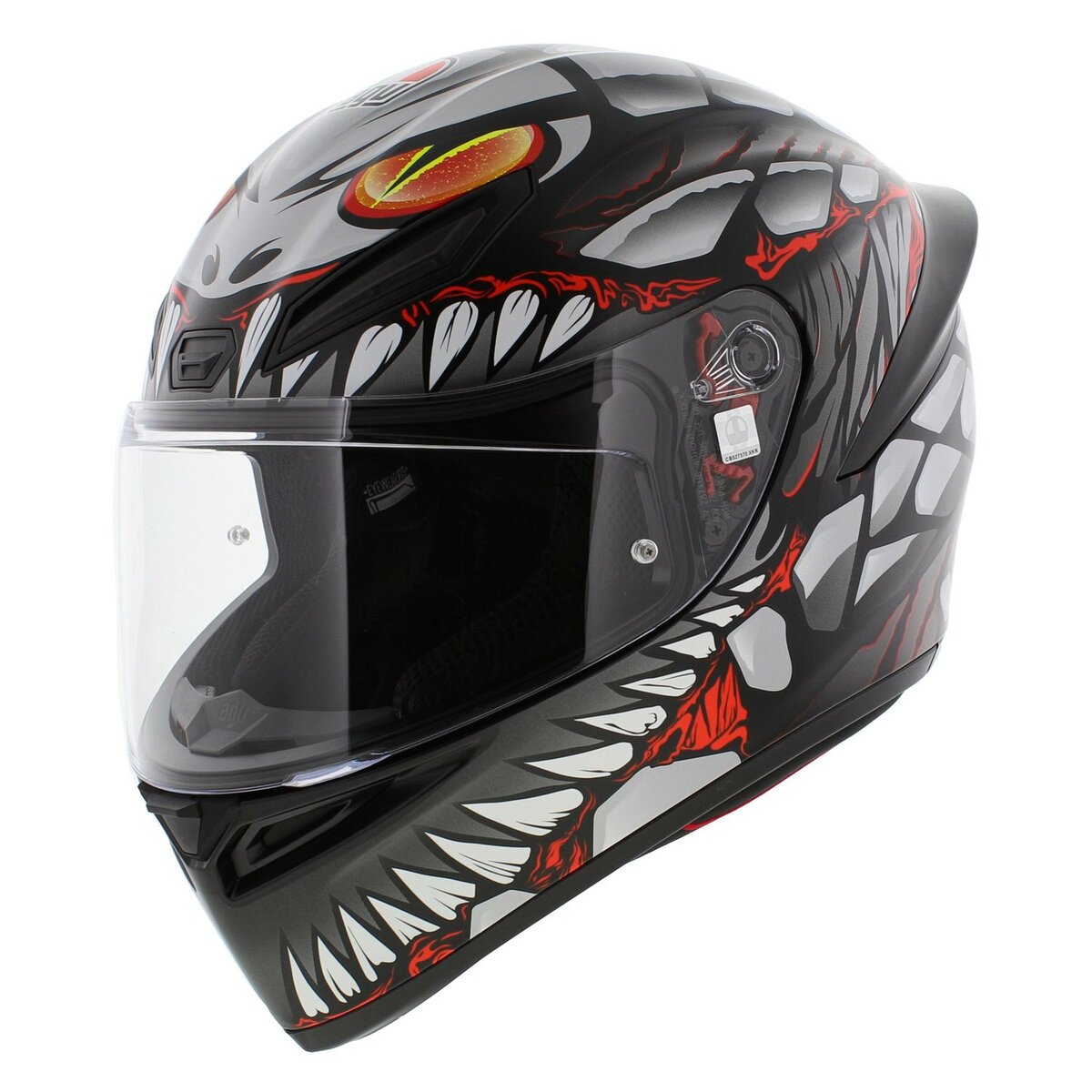 AGV K1 S helmet Lyzard matt black grey red