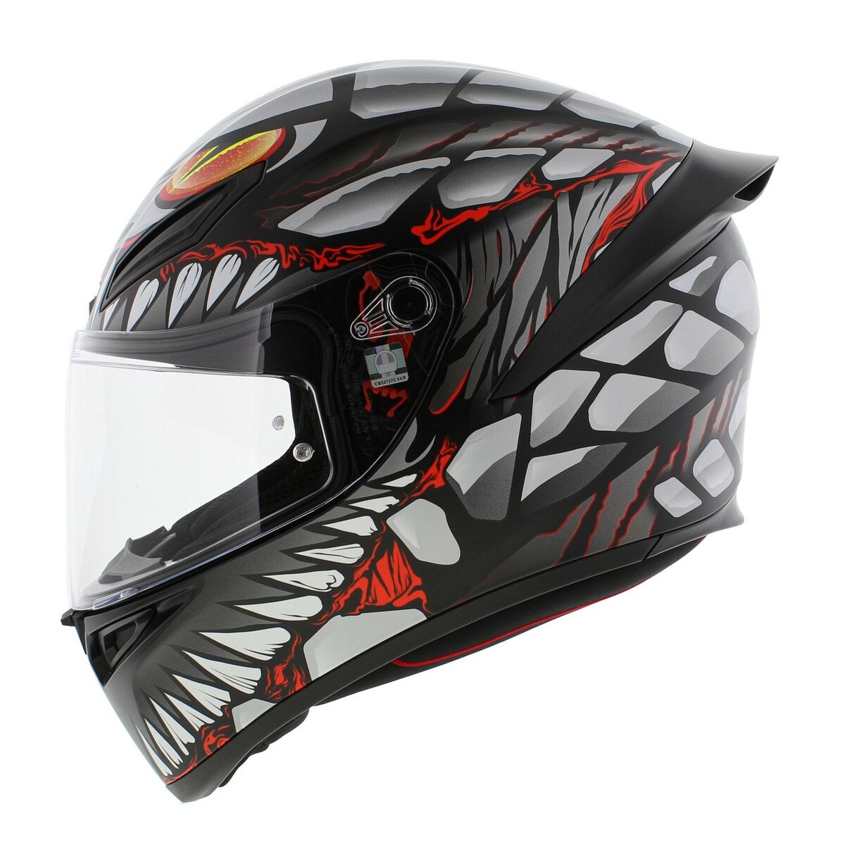 AGV K1 S helmet Lyzard matt black grey red