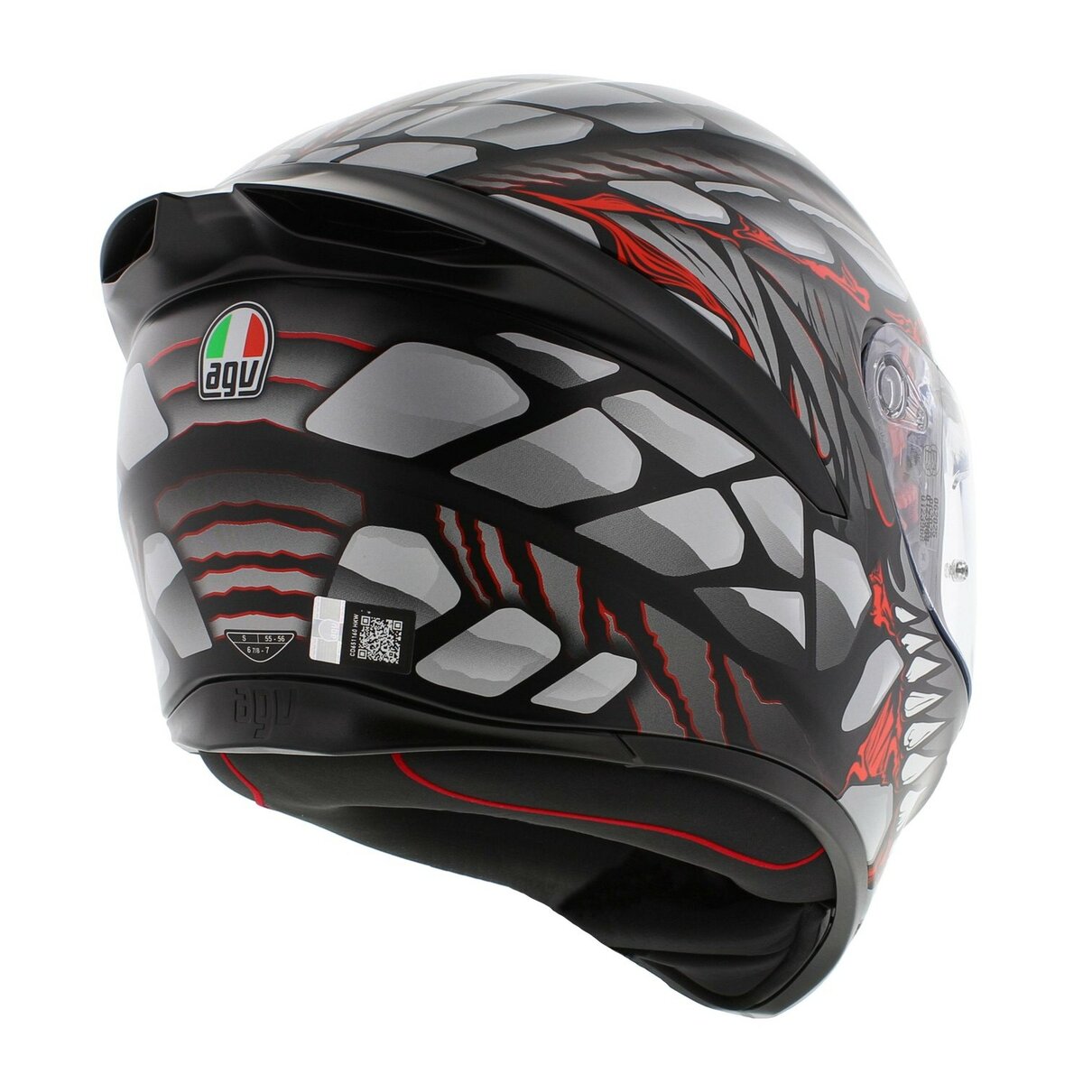 AGV K1 S helmet Lyzard matt black grey red