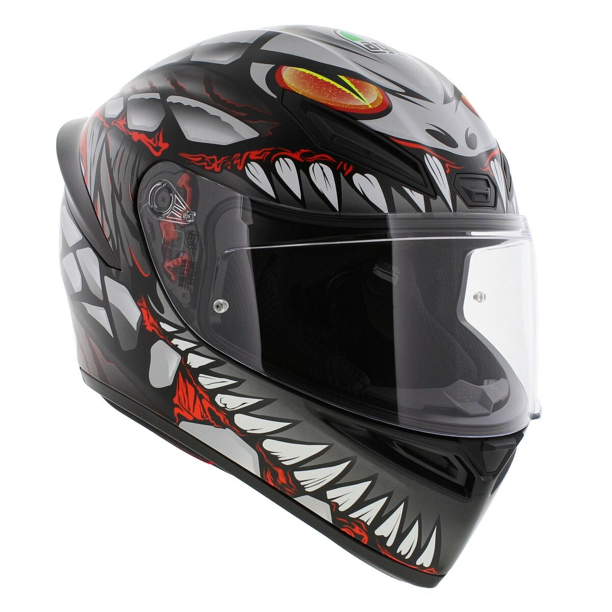AGV K1 S helmet Lyzard matt black grey red
