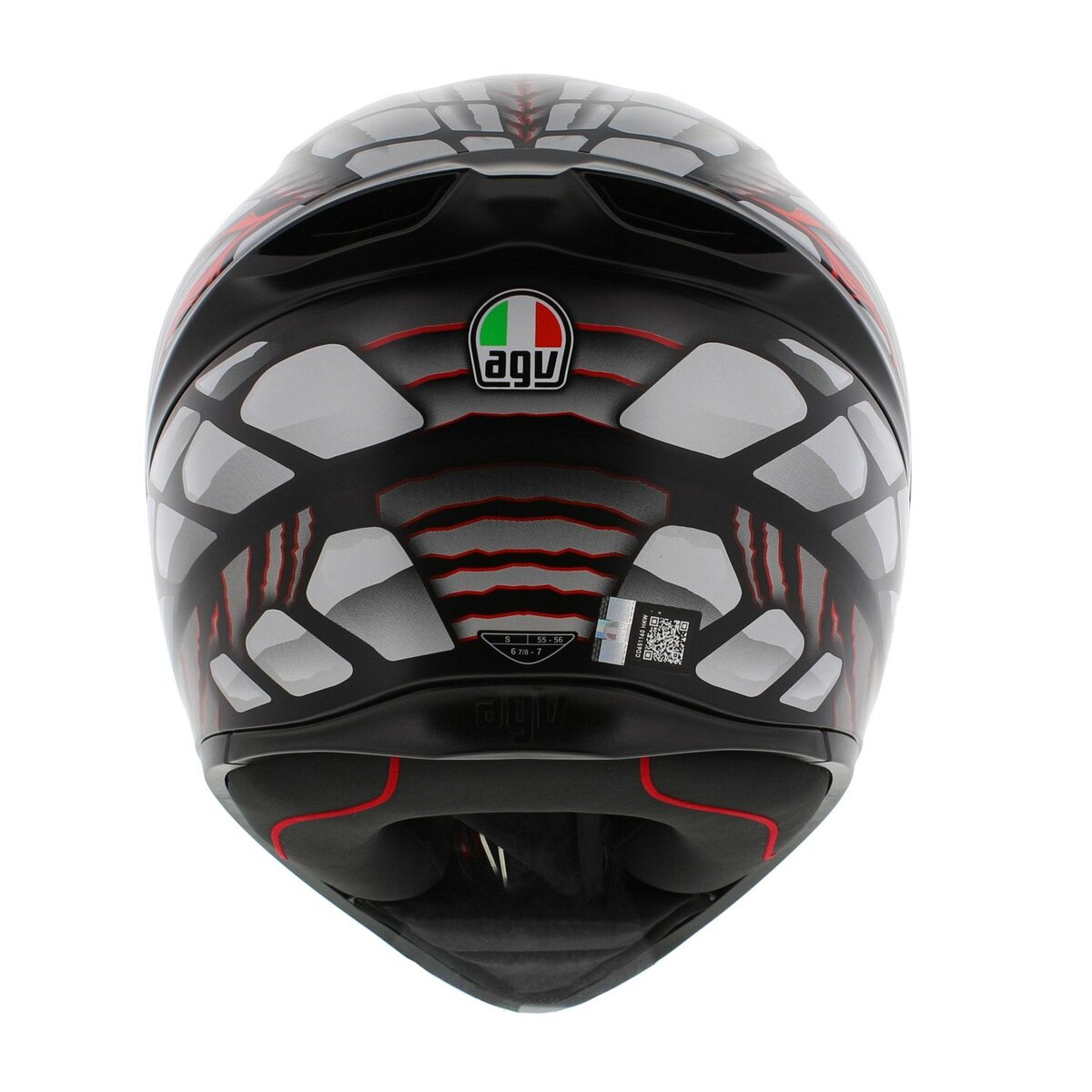 AGV K1 S helmet Lyzard matt black grey red