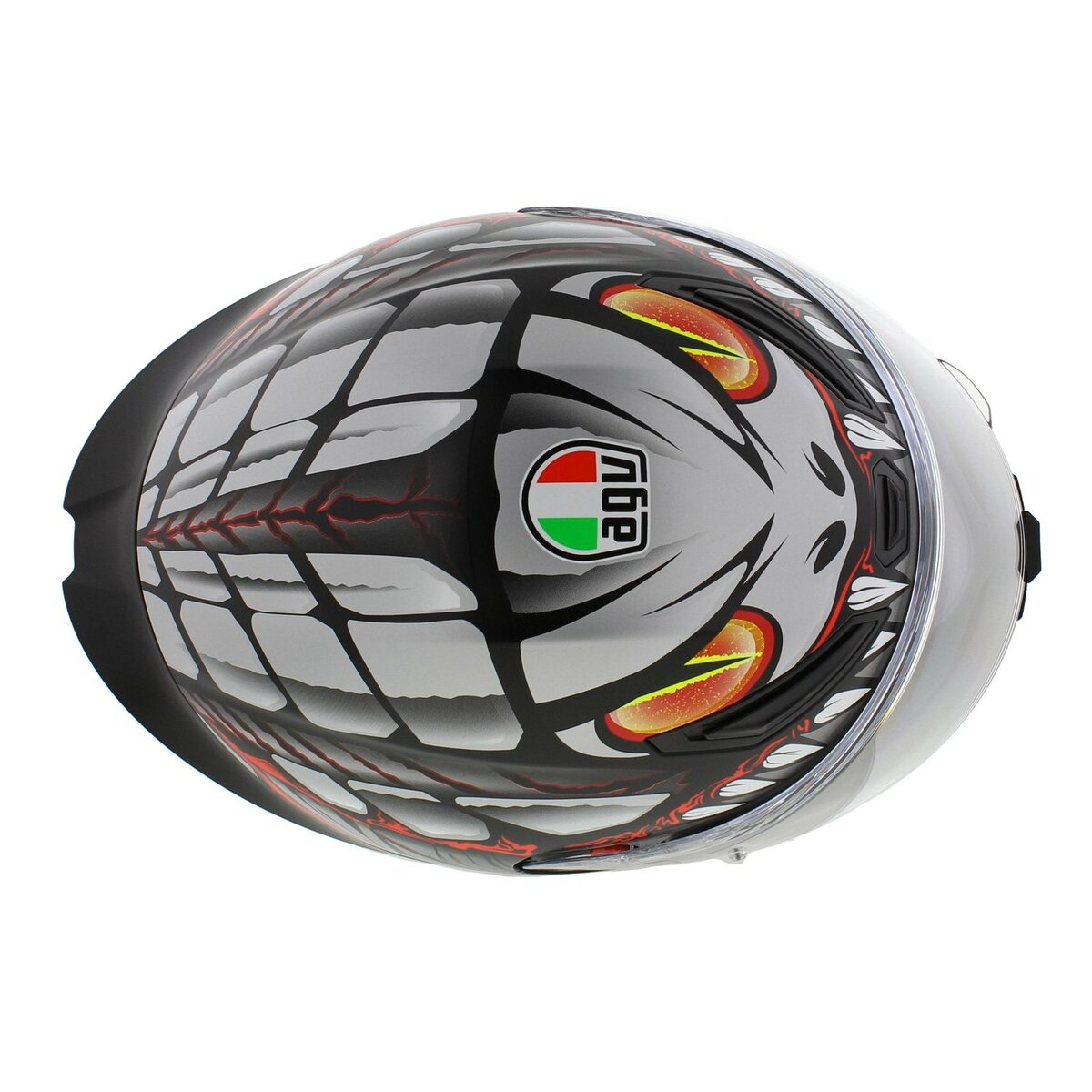 AGV K1 S helmet Lyzard matt black grey red