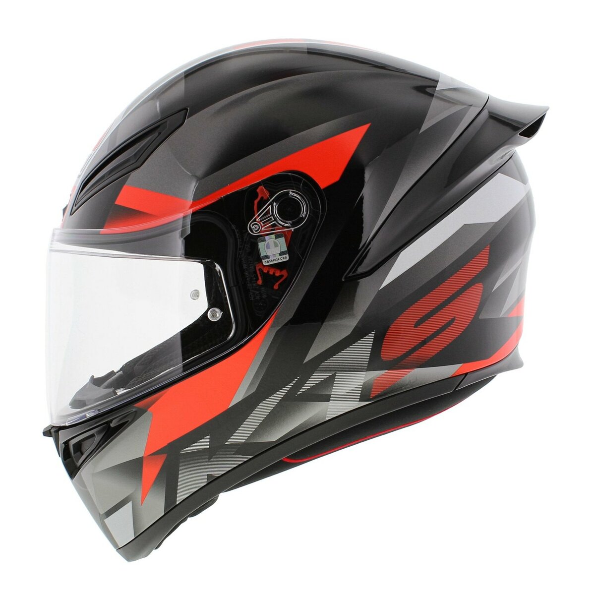 AGV K1 S helmet Fastlap grey black red