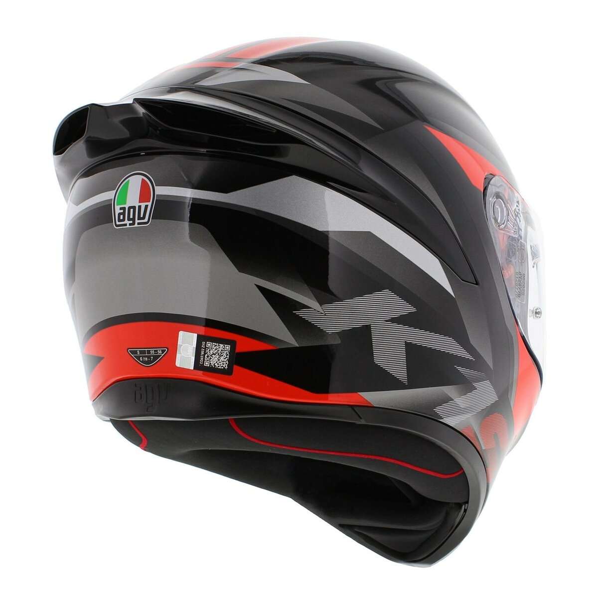 AGV K1 S helmet Fastlap grey black red