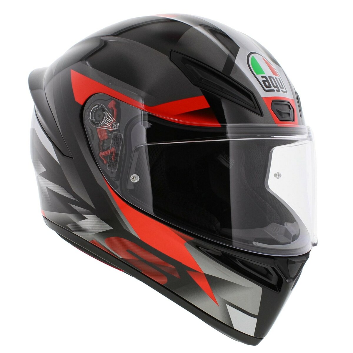 AGV K1 S helmet Fastlap grey black red