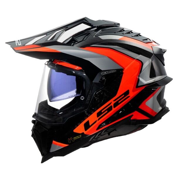 LS2 MX701 C Explorer Frontier II orange - Adventure helmet motorcycle