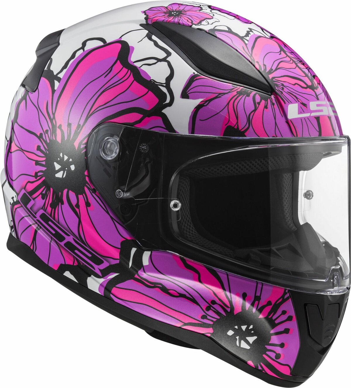 LS2 FF353 Rapid II helmet Poppies pink