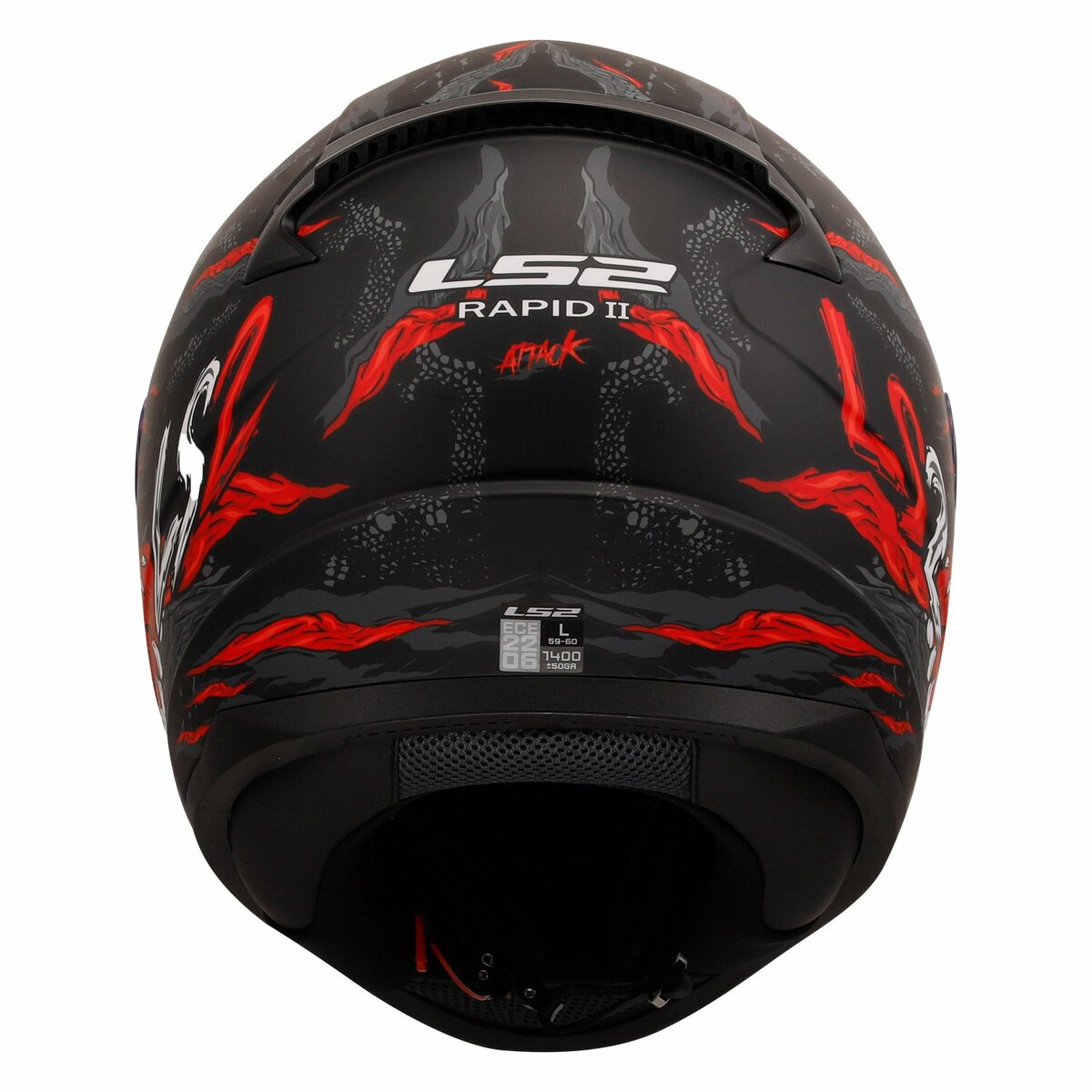 LS2 FF353 Rapid II helmet Kaiju matt black red white