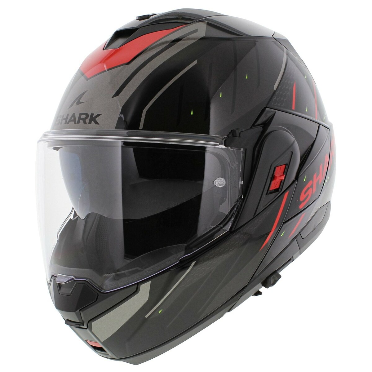 Shark Oxo Modular Helmet Rydger - Gloss Black Silver Red