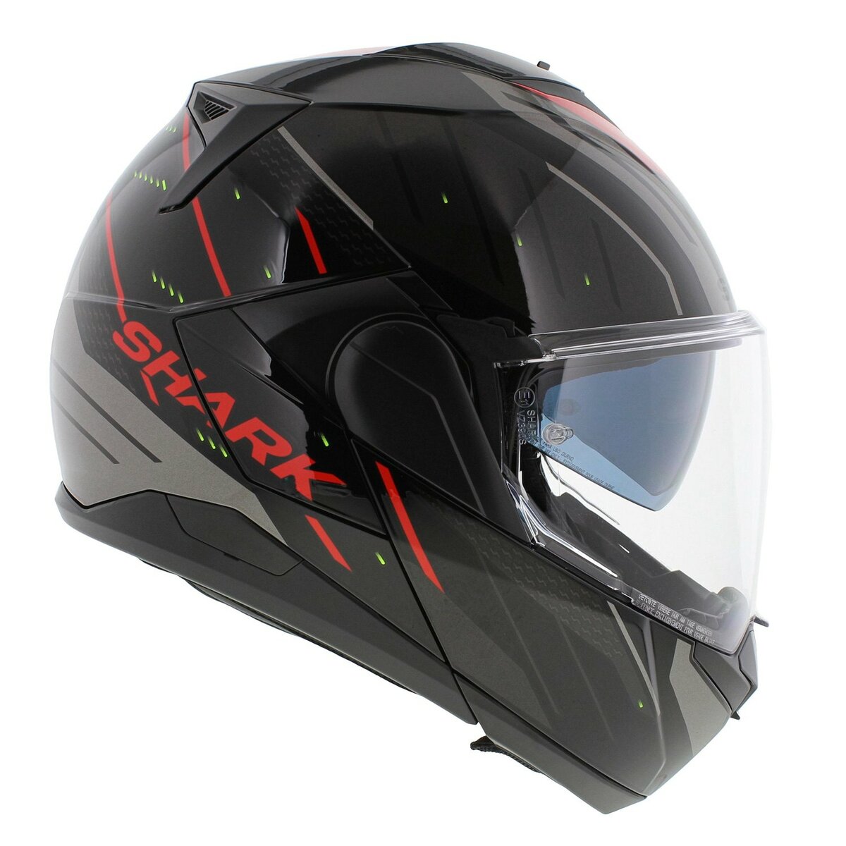 Shark Oxo Modular Helmet Rydger - Gloss Black Silver Red