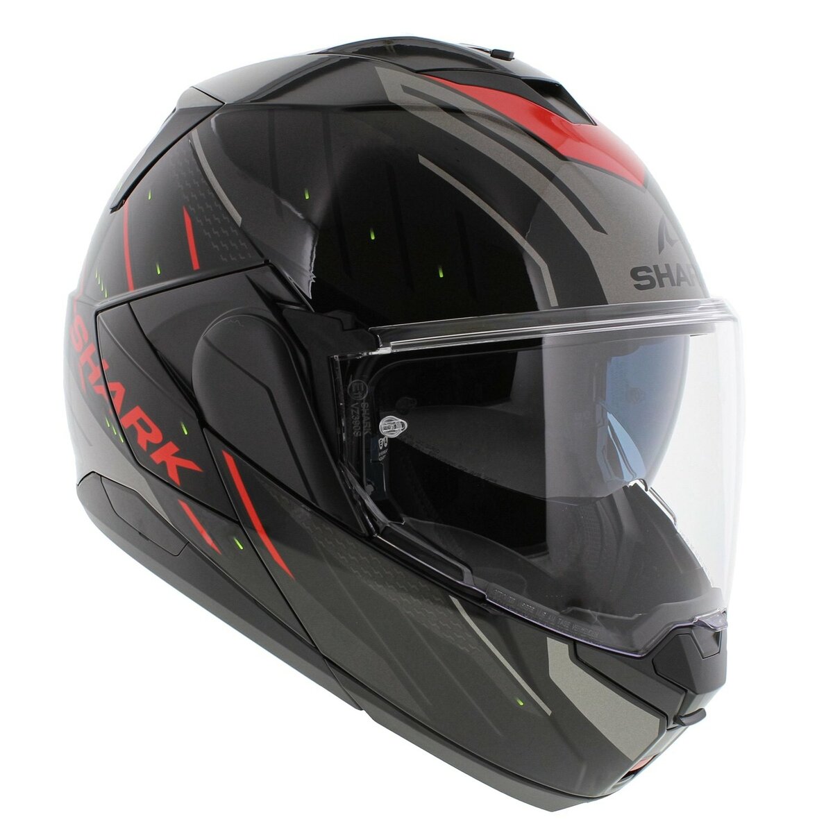 Shark Oxo Modular Helmet Rydger - Gloss Black Silver Red