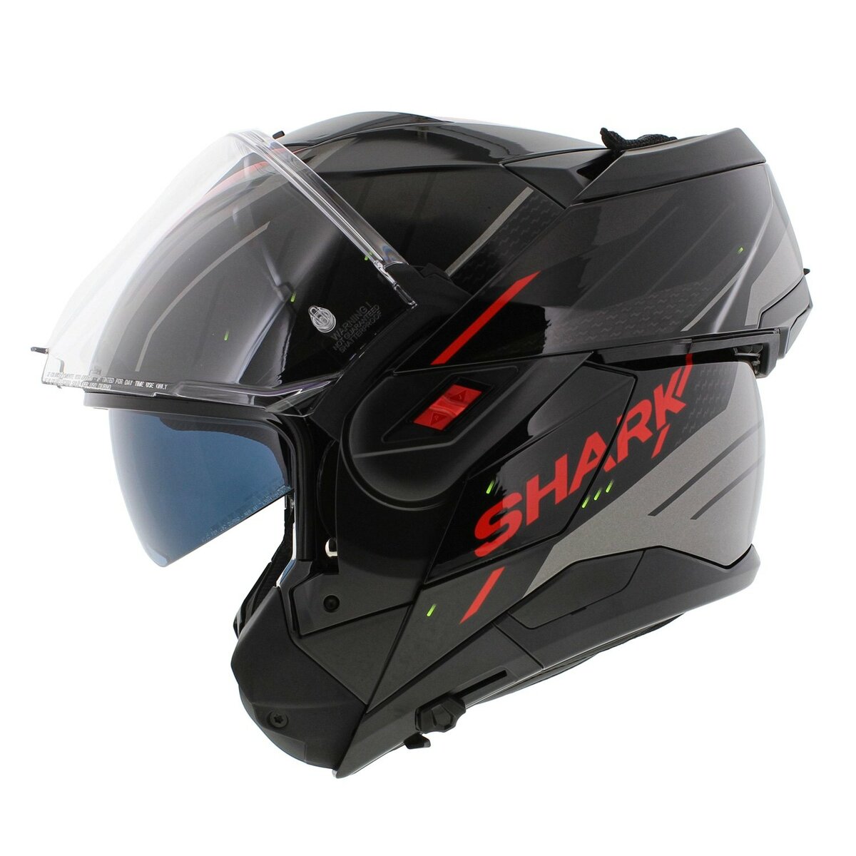 Shark Oxo Modular Helmet Rydger - Gloss Black Silver Red