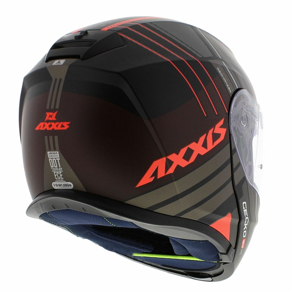 Axxis Gecko SV modular helmet Epic matt black red