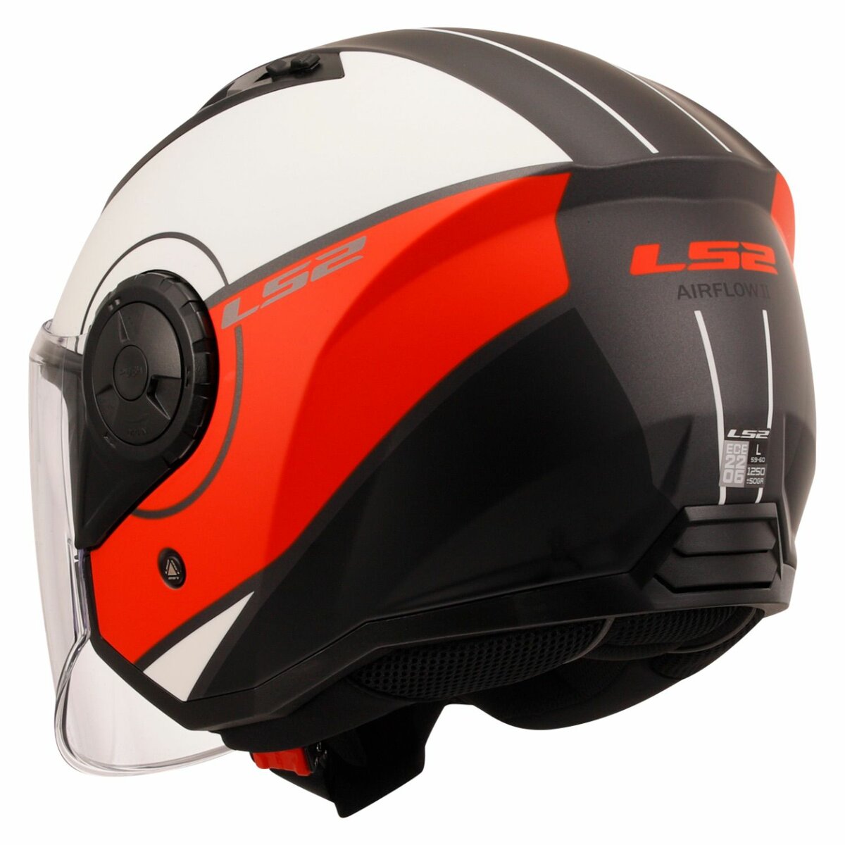 LS2 OF616 Airflow II helmet Cover matt white red