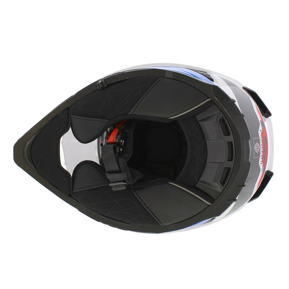 LS2 MX702 Pioneer II adventure helmet Namib gloss white blue red