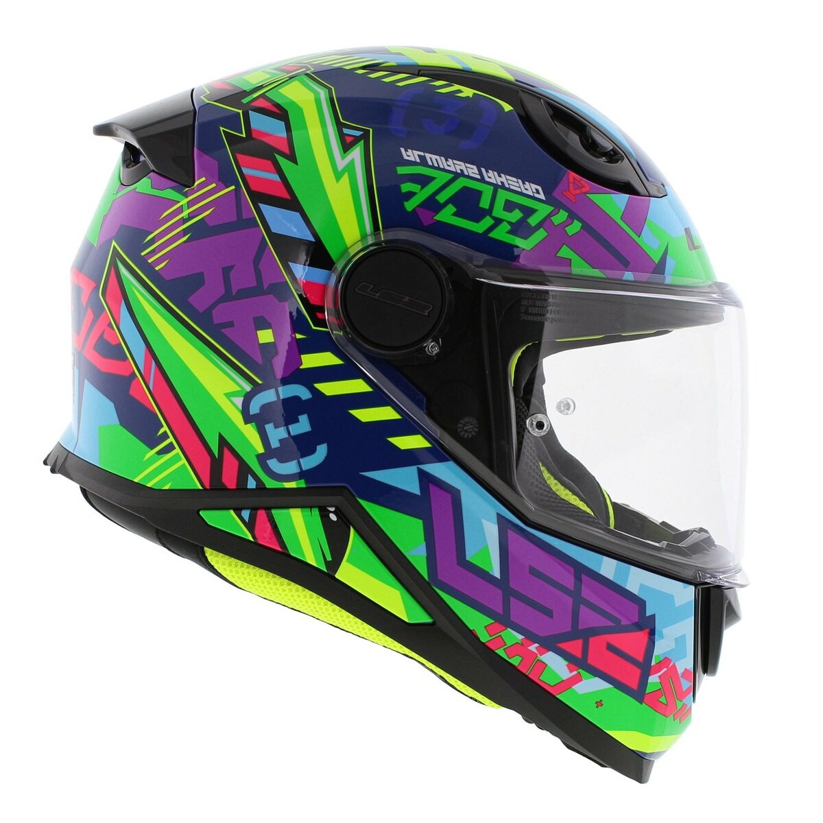 LS2 FF812 Kids junior Svent gloss blue green - Children motorcycle racing helmet