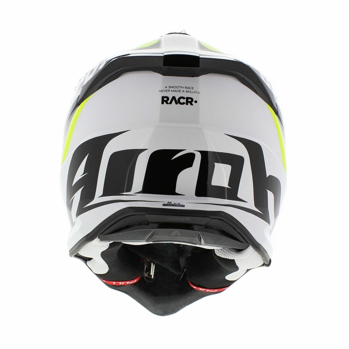 Airoh Strycker MX helmet RACR gloss black white fluo yellow