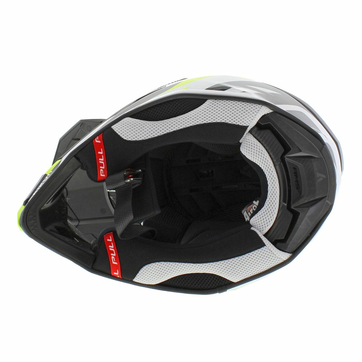 Airoh Strycker MX helmet RACR gloss black white fluo yellow