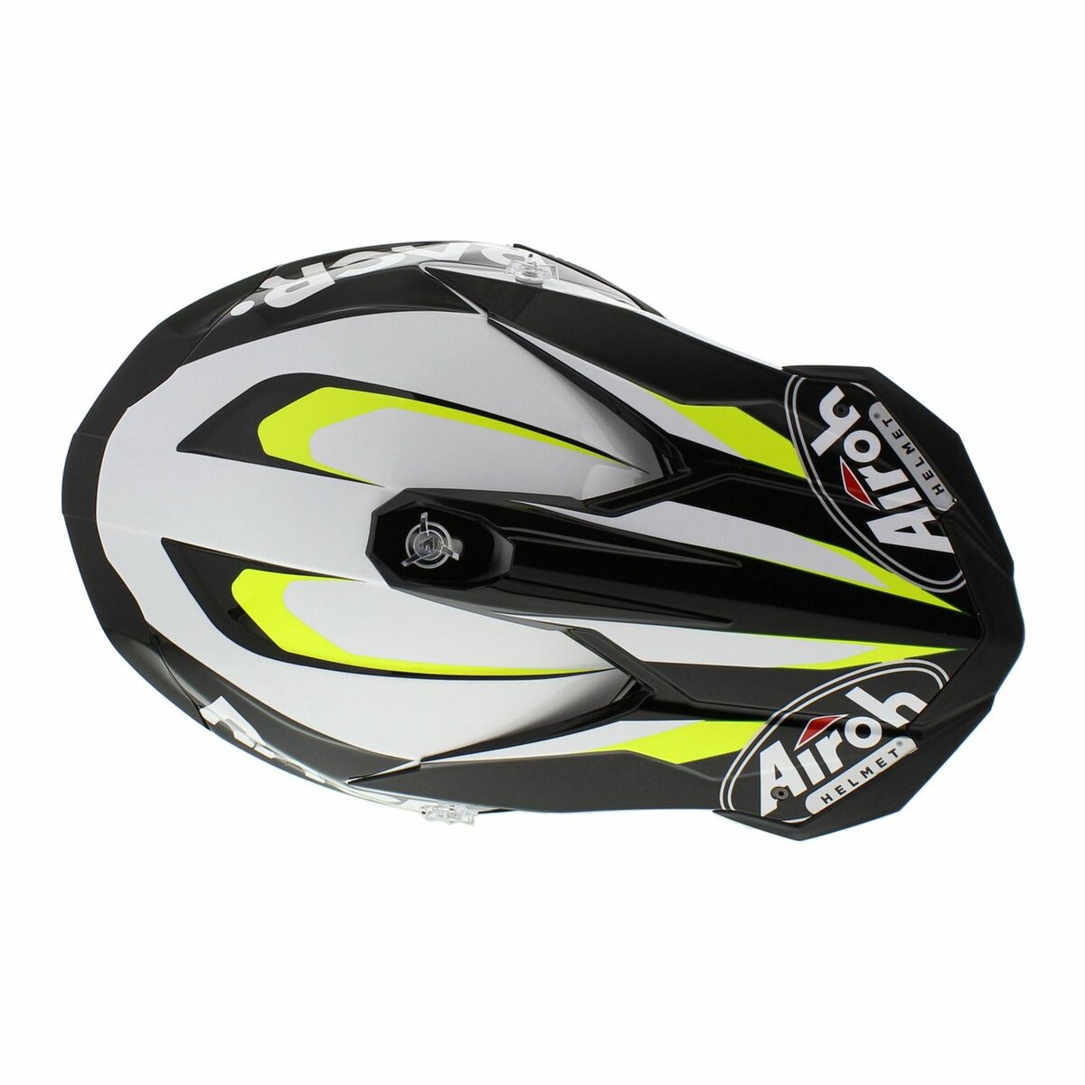 Airoh Strycker MX helmet RACR gloss black white fluo yellow