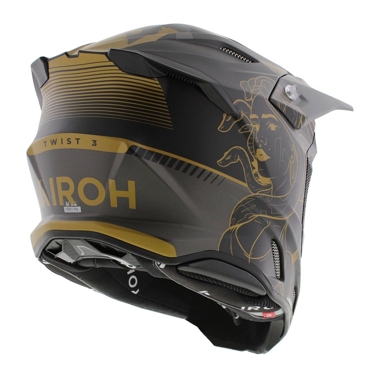 Airoh Twist 3.0 MX Helmet Titan matt black gold