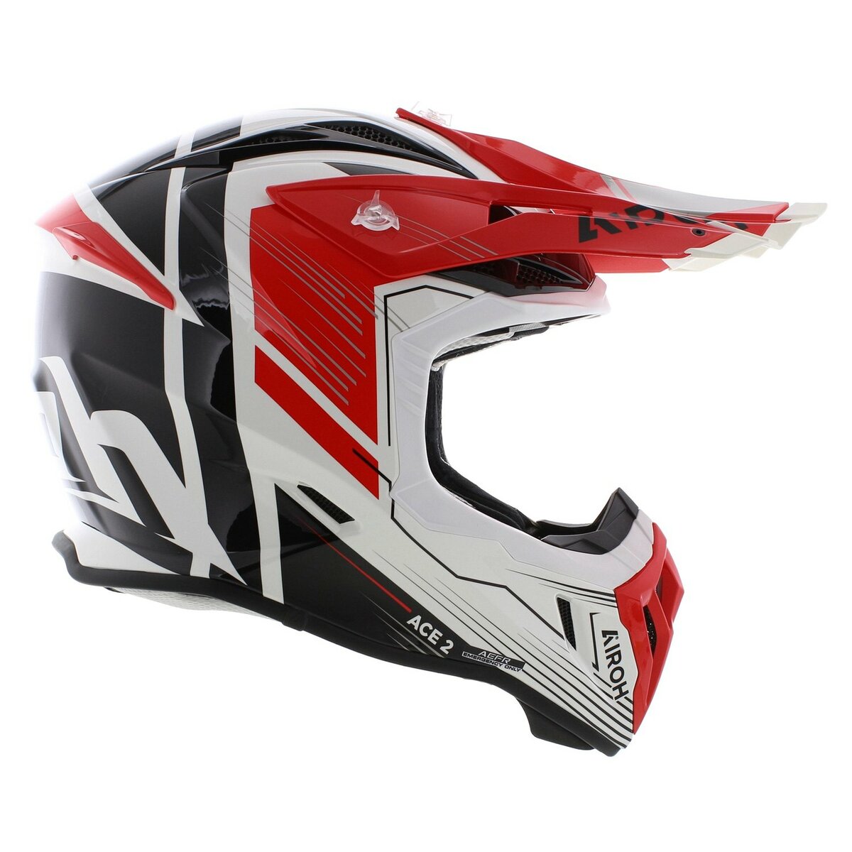 Airoh Aviator Ace 2 MX Helmet Engine - gloss white red black