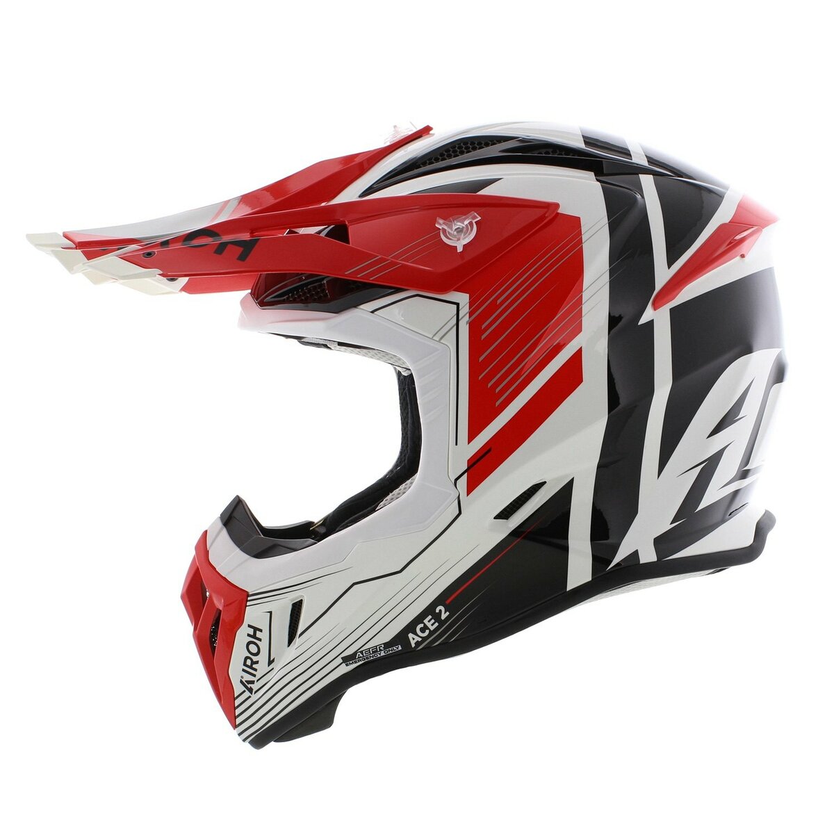 Airoh Aviator Ace 2 MX Helmet Engine - gloss white red black