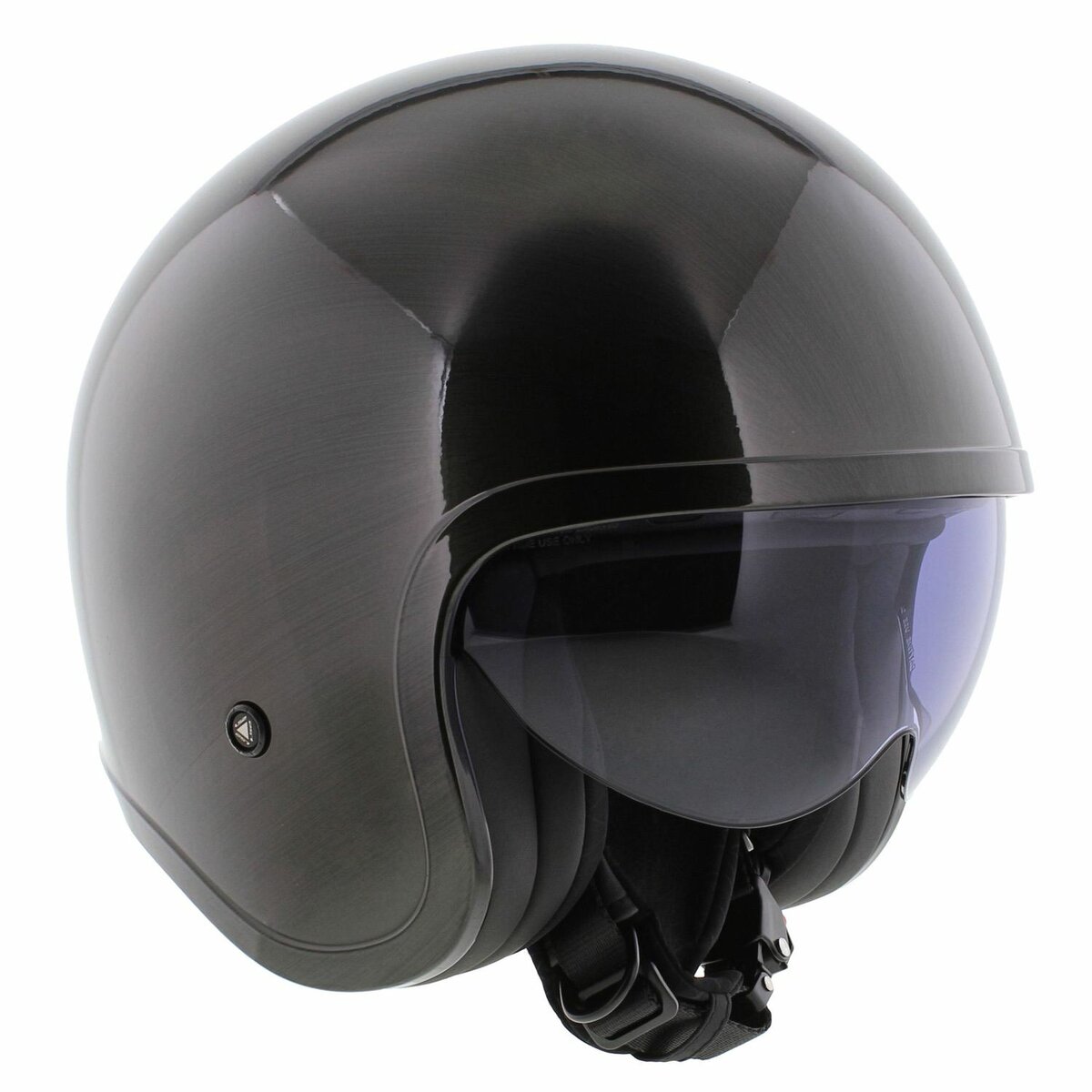 LS2 OF599 Spitfire II solid jeans gloss titanium - Open Face helmet motorcycle scooter