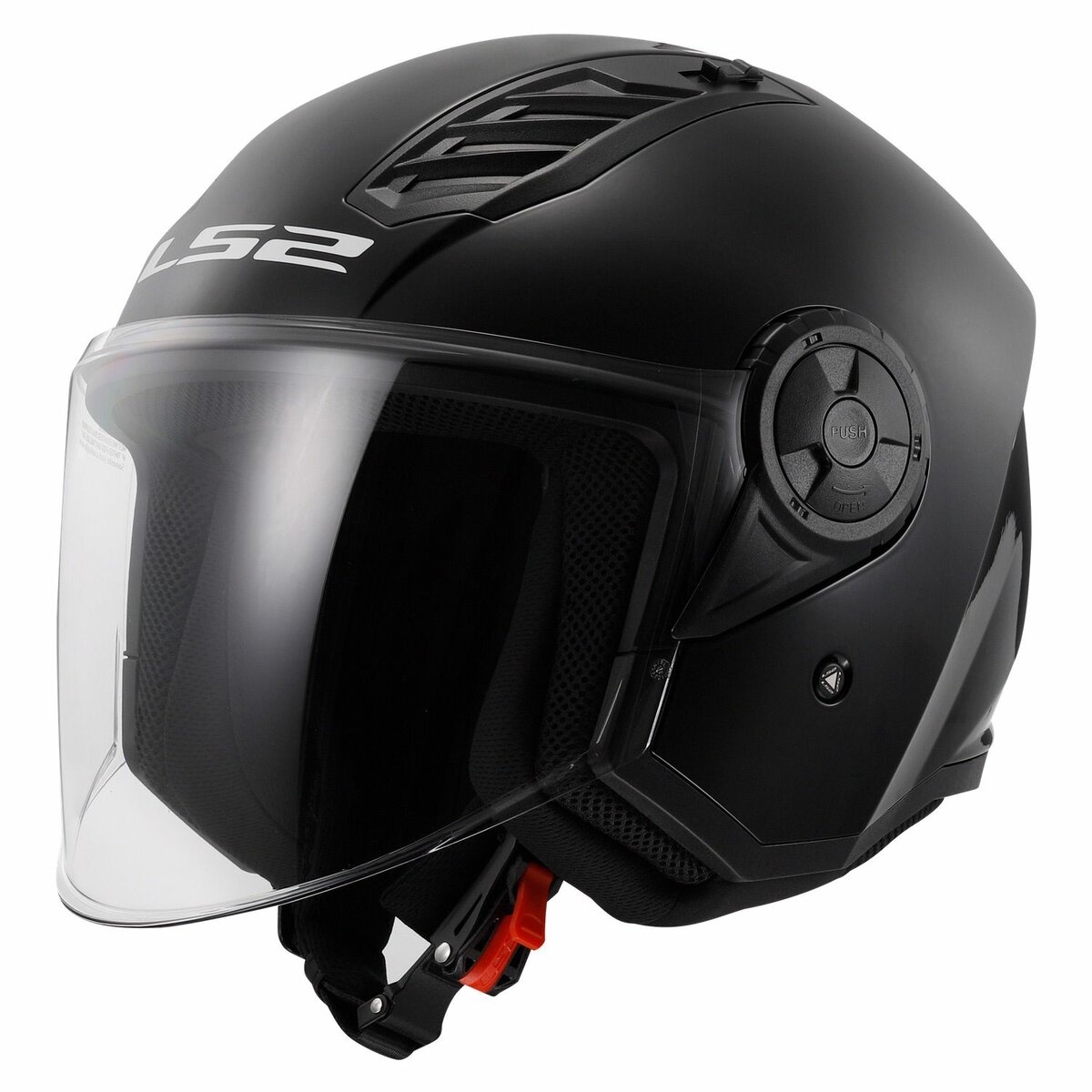 LS2 OF616 Airflow II helmet solid gloss black