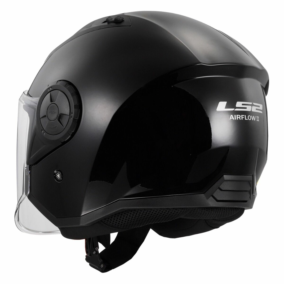 LS2 OF616 Airflow II helmet solid gloss black