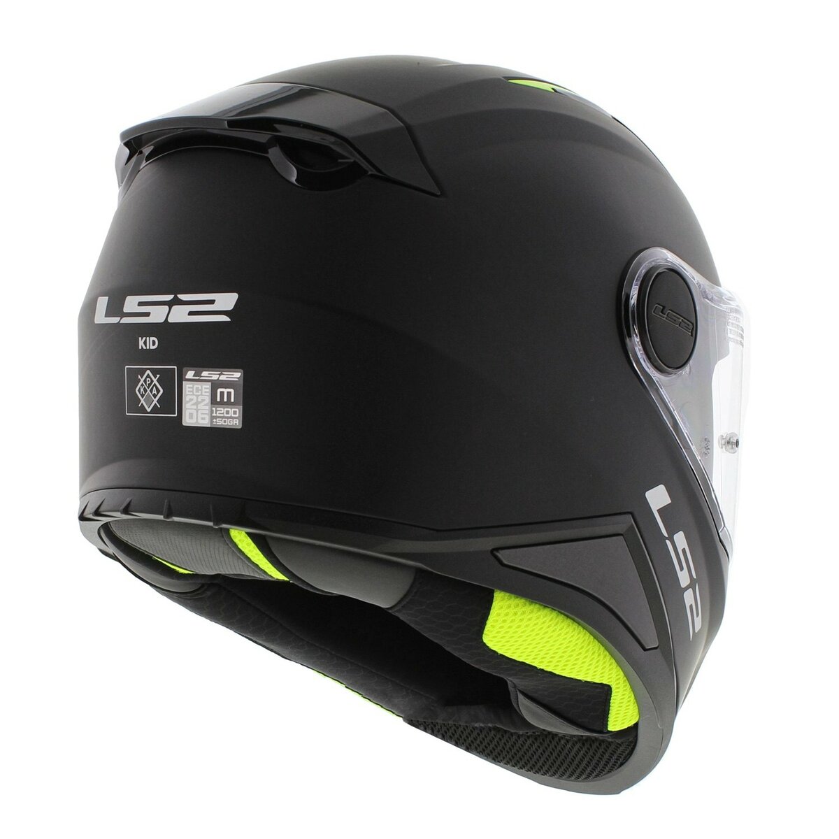 LS2 FF812 Kids junior solid matt black - Children motorcycle racing helmet