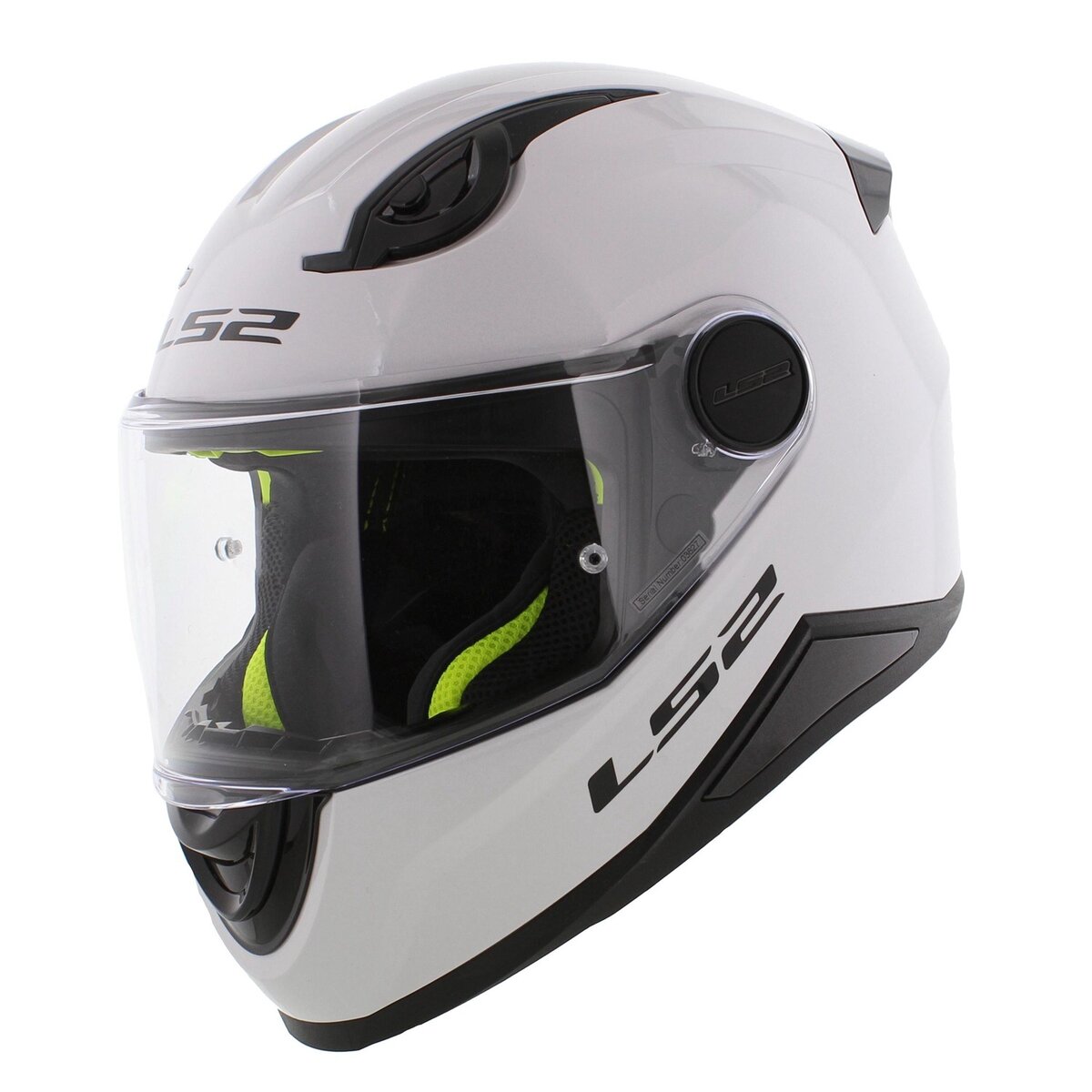 LS2 FF812 Kids junior solid gloss white - Children motorcycle racing helmet