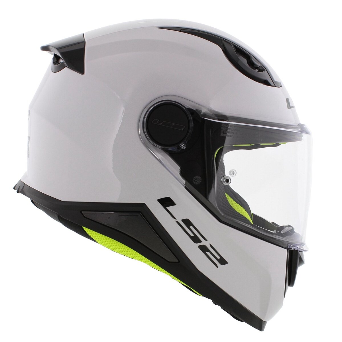 LS2 FF812 Kids junior solid gloss white - Children motorcycle racing helmet