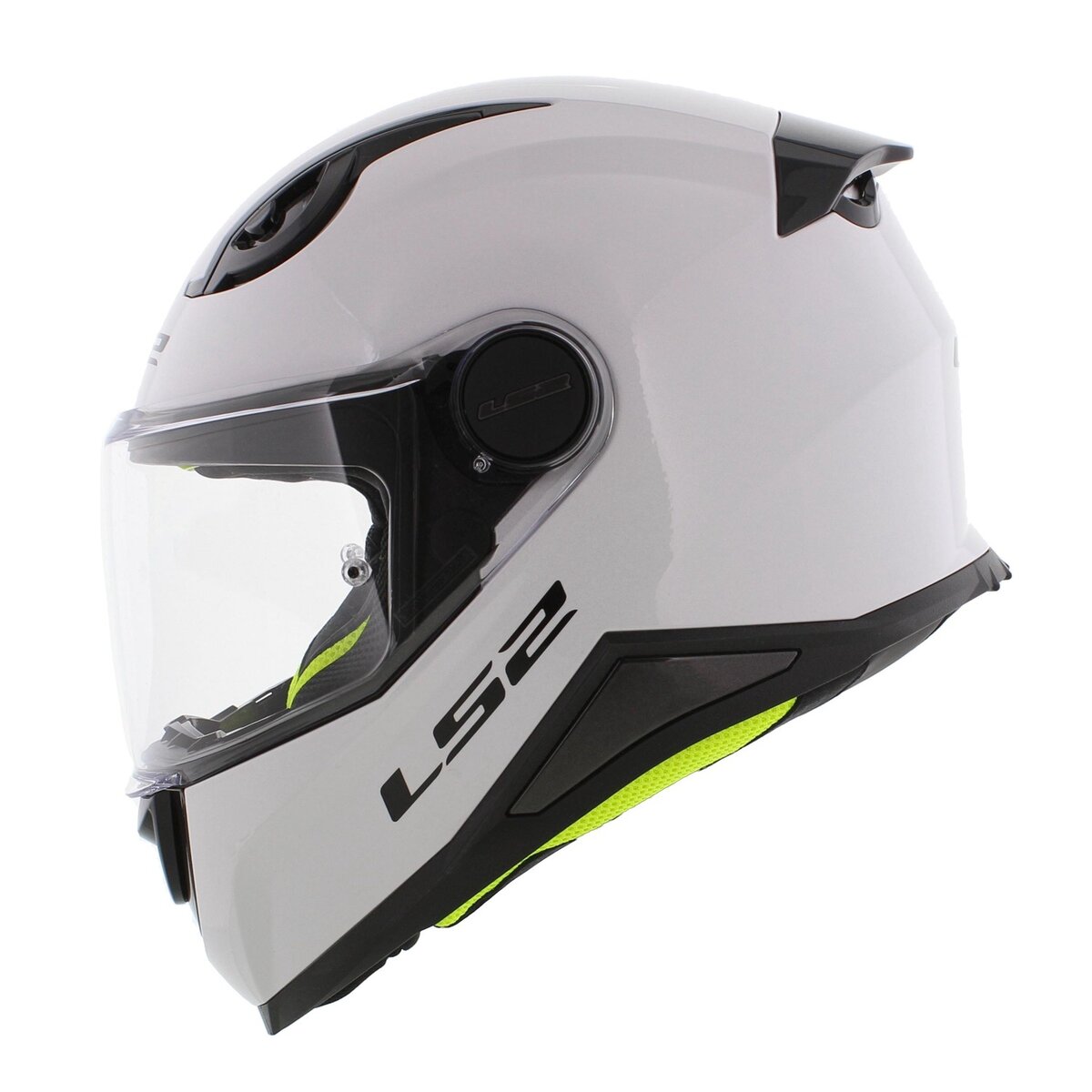 LS2 FF812 Kids junior solid gloss white - Children motorcycle racing helmet
