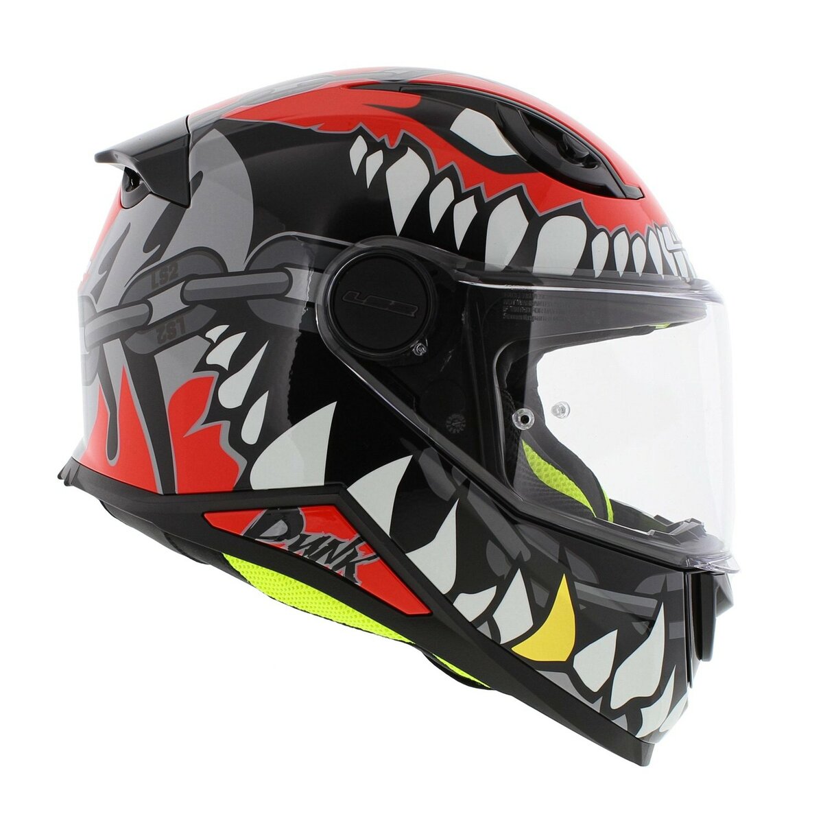 LS2 FF812 Kids junior Punk gloss grey red - Children motorcycle racing helmet