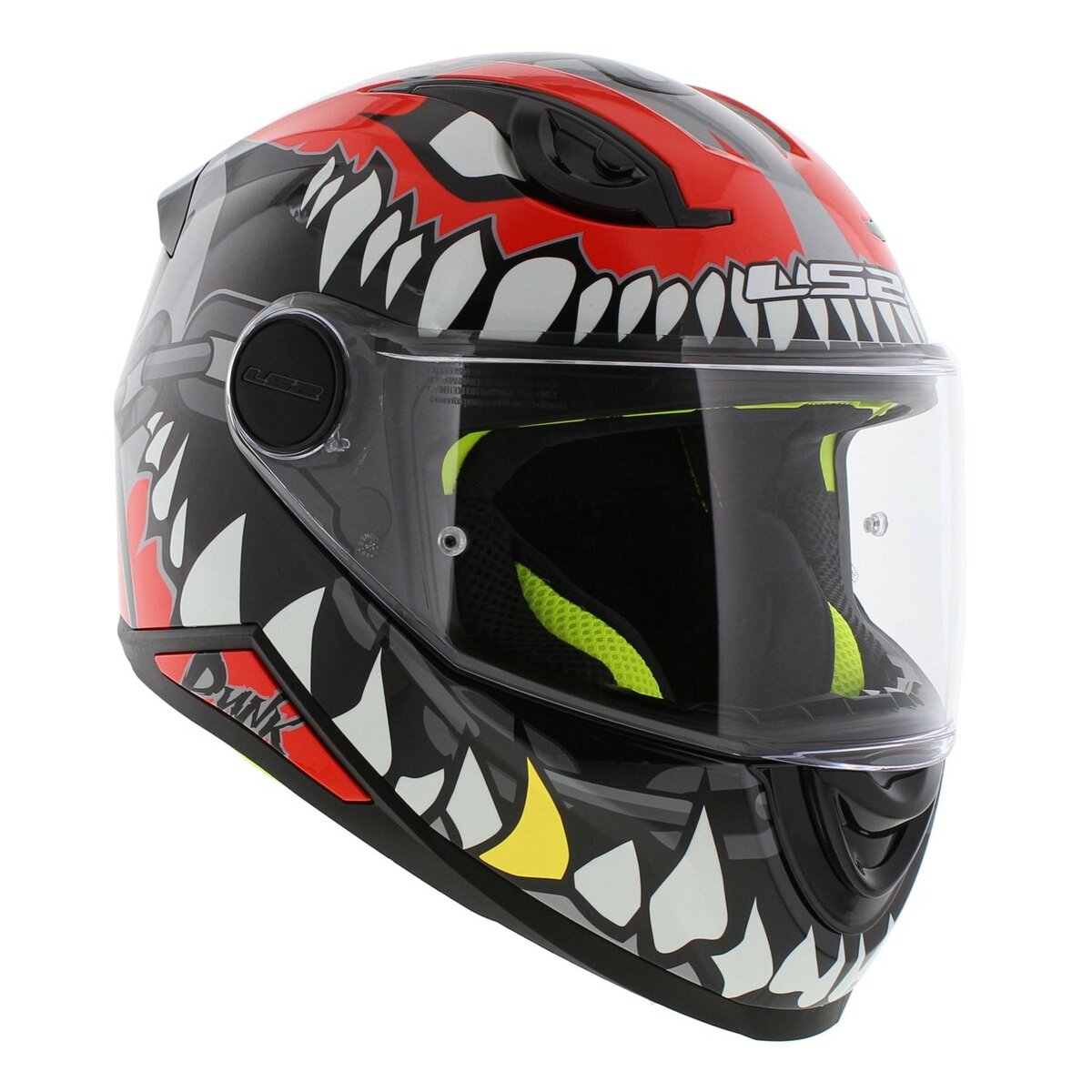 LS2 FF812 Kids junior Punk gloss grey red - Children motorcycle racing helmet