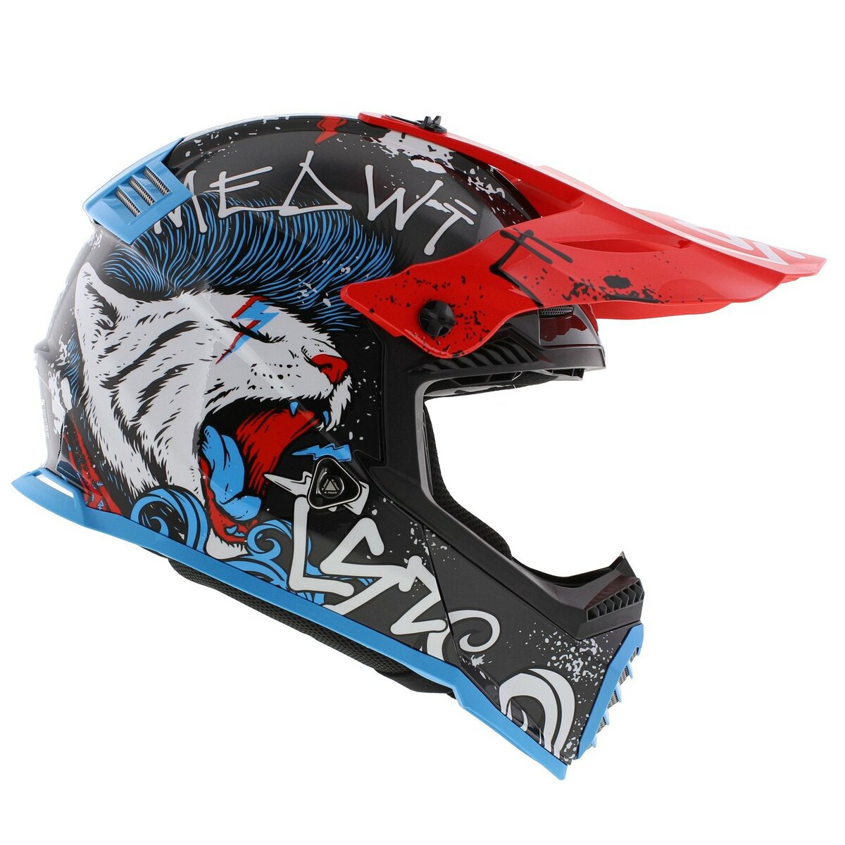 LS2 MX437 Fast EVO II mini Starmaw gloss black children MX motorcycle helmet