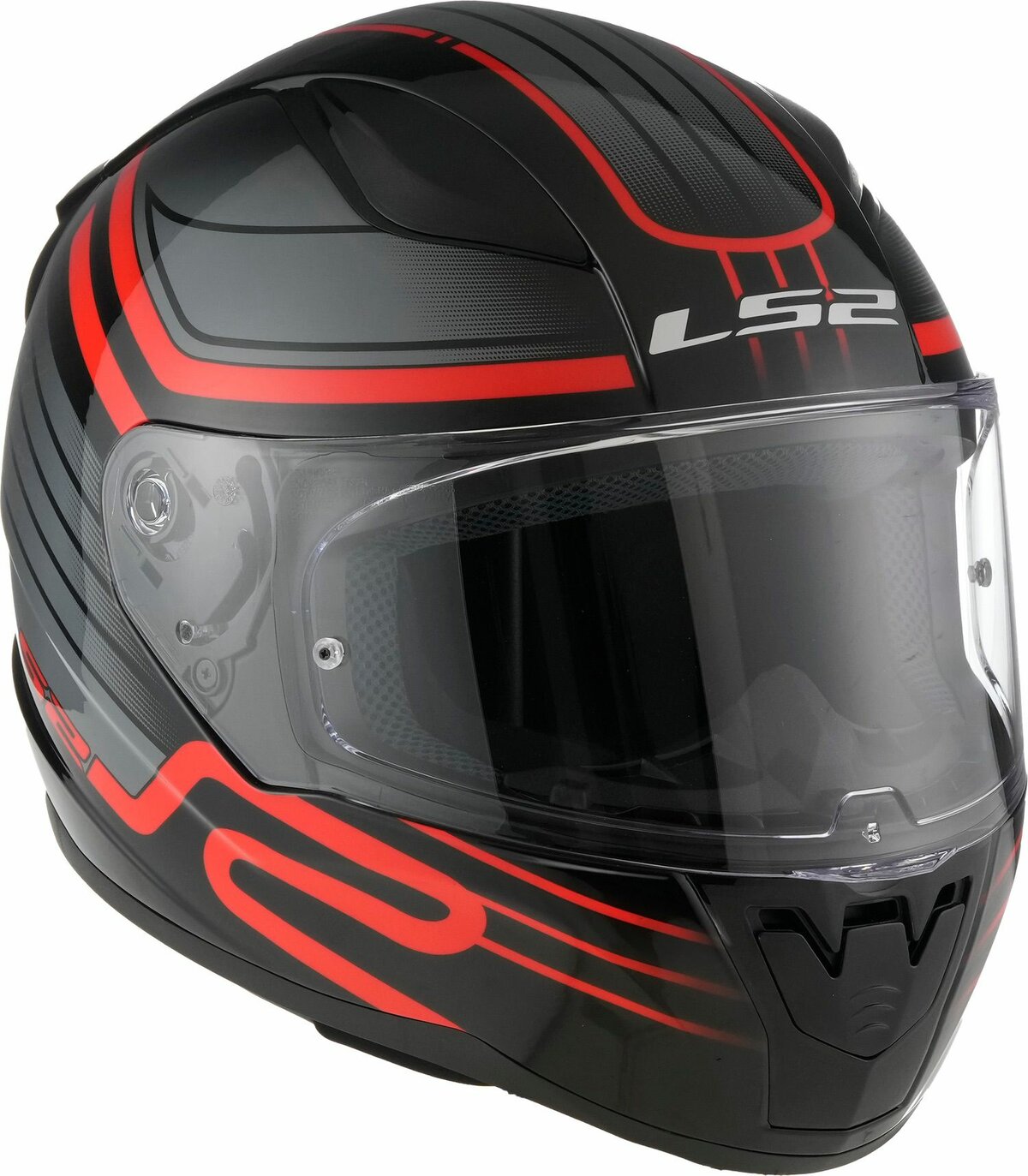LS2 FF353 Rapid II helmet Circuit black red