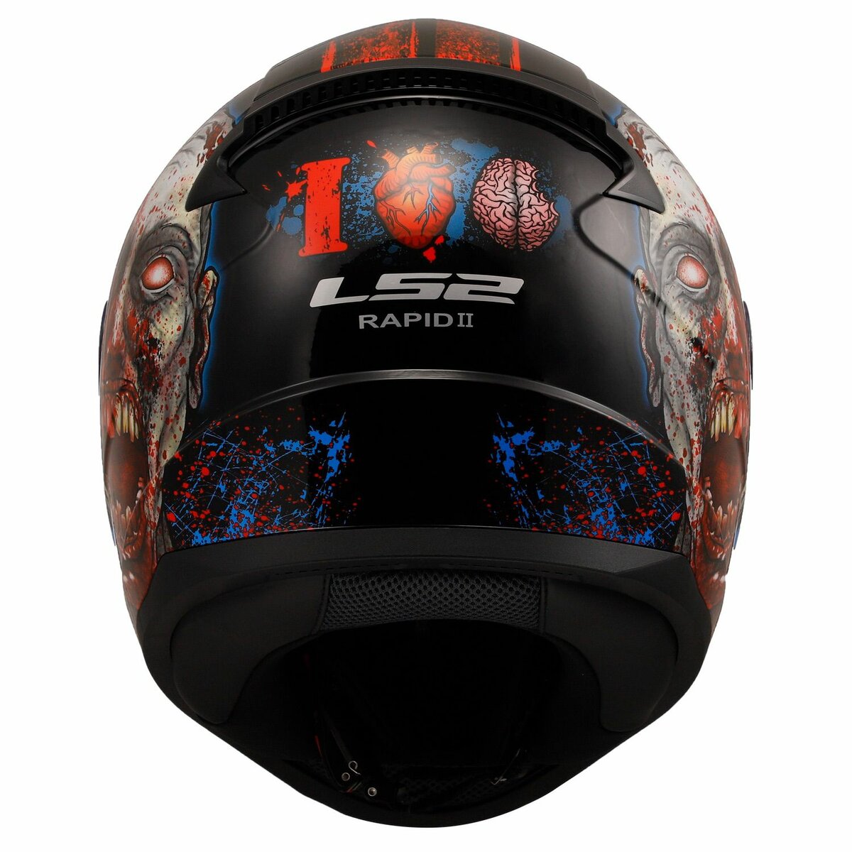 LS2 FF353 Rapid II helmet Zombie black red