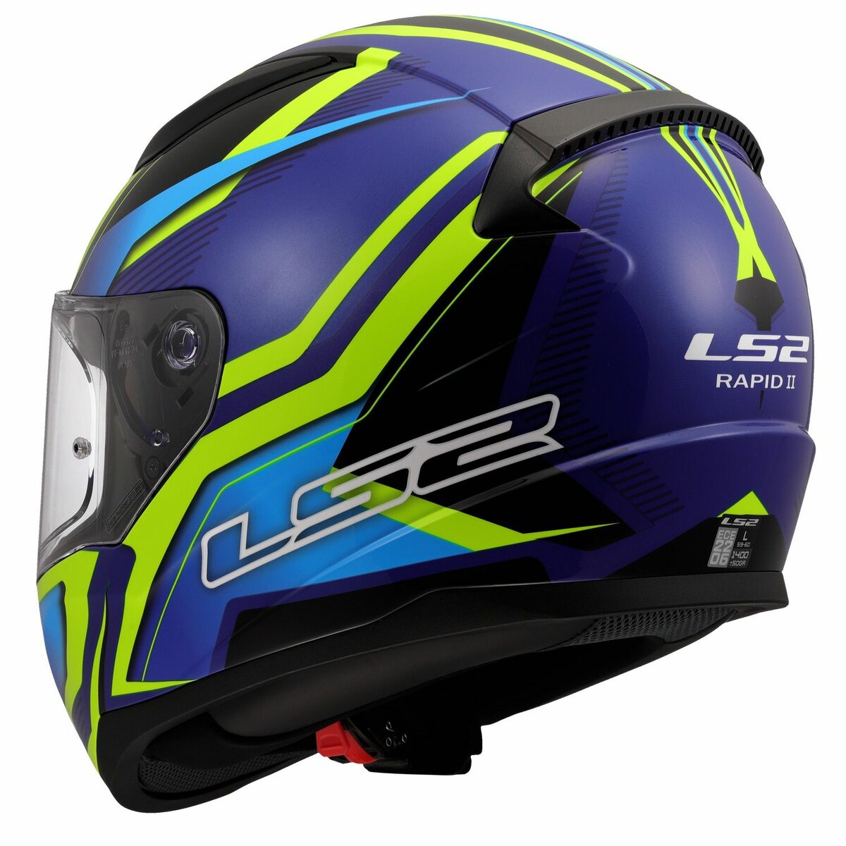 LS2 FF353 Rapid II helmet Flitz h-vision yellow blue
