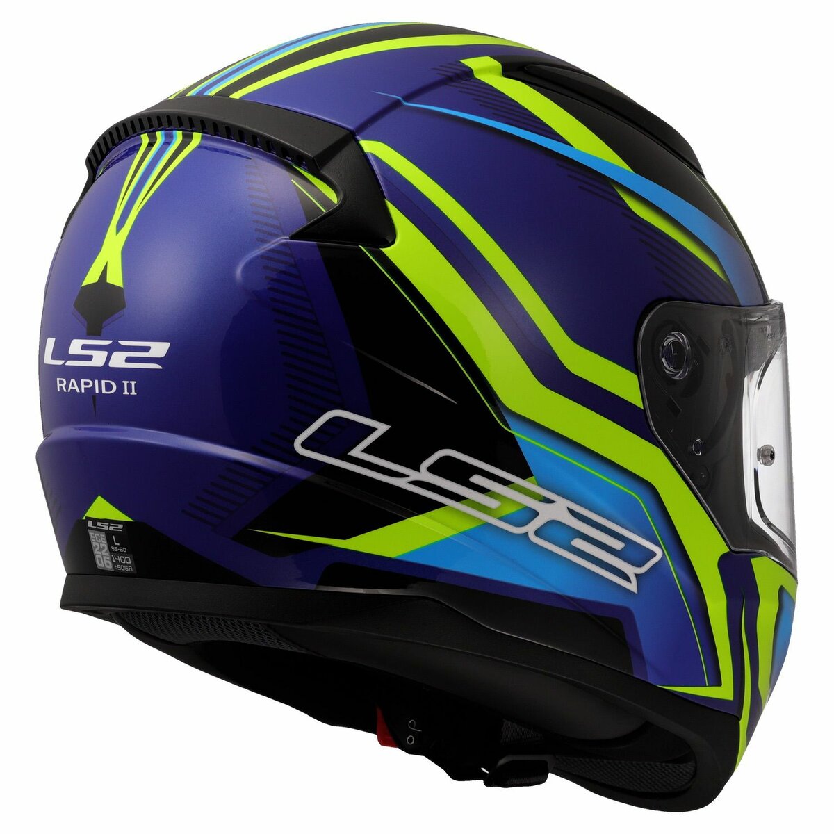 LS2 FF353 Rapid II helmet Flitz h-vision yellow blue