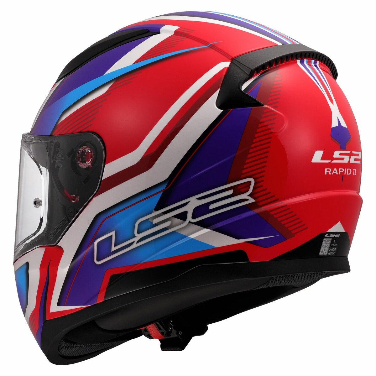 LS2 FF353 Rapid II helmet Flitz white blue red