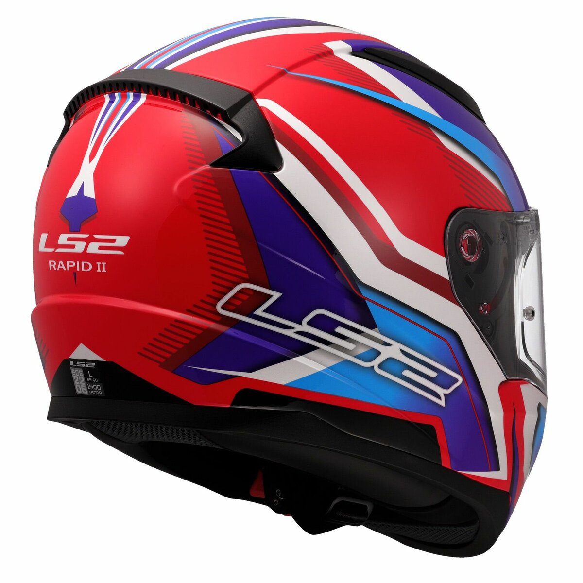 LS2 FF353 Rapid II helmet Flitz white blue red
