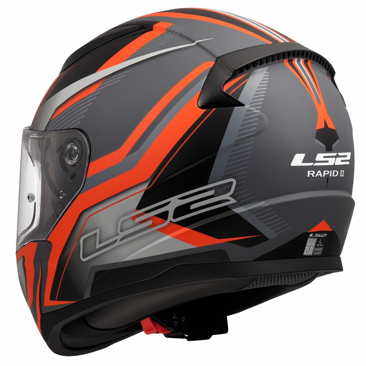 LS2 FF353 Rapid II helmet Flitz orange grey