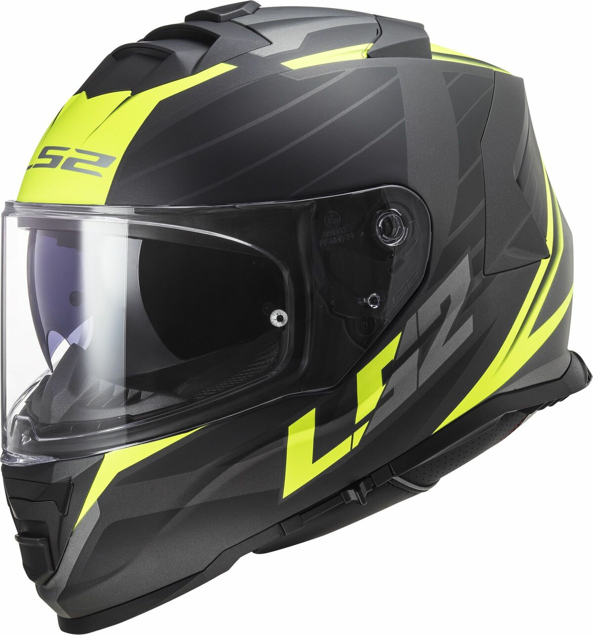 LS2 FF800 Storm II helmet Nerve matt black h-viz yellow
