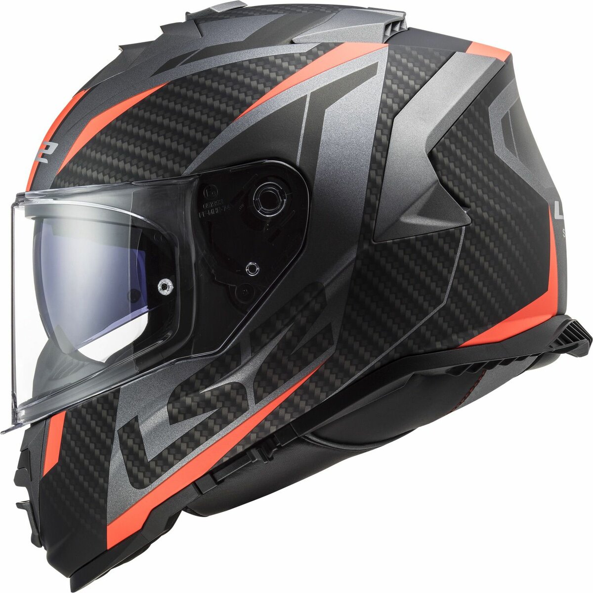 LS2 FF800 Storm II helmet Racer matt titanium orange