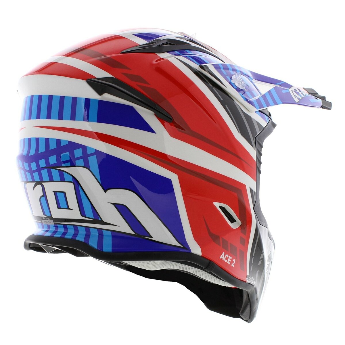 Airoh Aviator Ace 2 MX Helmet Proud - gloss black red blue