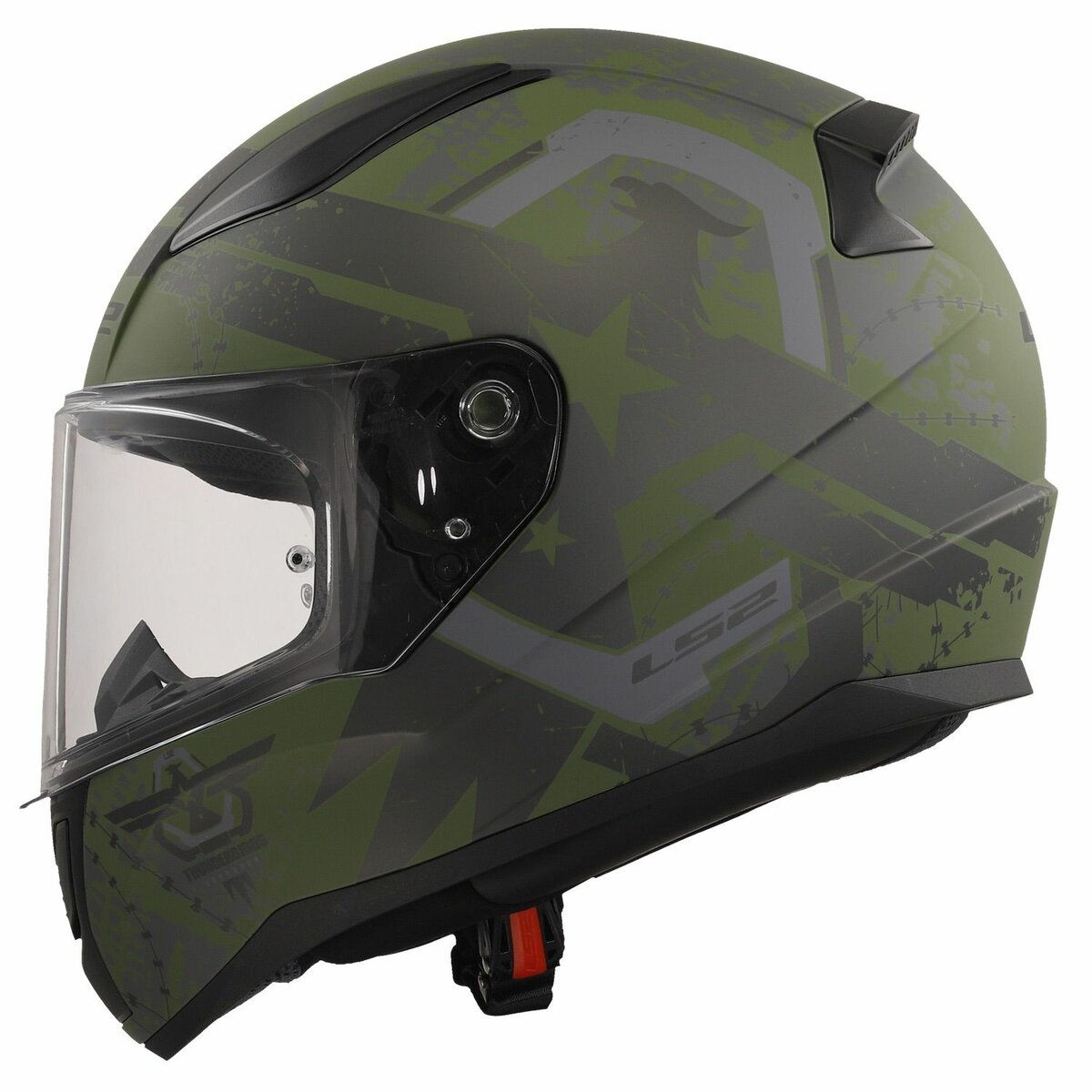 LS2 FF353 Rapid II helmet Thunderbirds military matt green